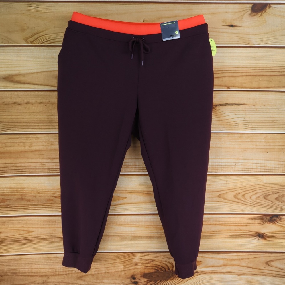 Xersion Jogger Pants‎ Womens 1X Purple Pockets Elastic Waist Drawstring NWT $49